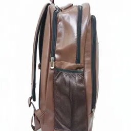 apexio collection Large 40 L Laptop Backpack Stylish PU Leather Laptop Bag | Multipurpose Office & Casual Backpack (Brown) image 4