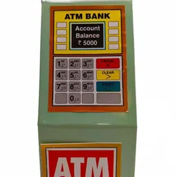 mikha Piggy Bank ATM Style, Gullak, Coin Box, Tijori for Kids Money with 2 Keys Coin Bank image 4