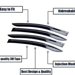 aniitek Non-convertibles Rear, Front Wind Deflector image 2
