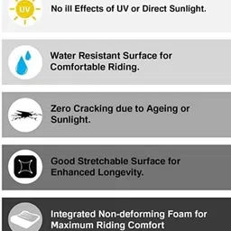 wheetoykart Artificial Leather Bullet Seat Cover for Royal Enfield Split Bike Seat Cover For Royal Enfield Classic 350 image 5