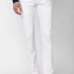 peter england Men Tapered Fit Mid Rise White Jeans-picture-19
