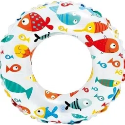 prismaxic Fish Print Swim Ring Blow Up Floating Raft Tube for Pool |Beach, Age 3 to 6 Multi Swim Floatation Belt-picture-24