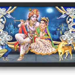 arcapture Radha Krishna Wall Painting for Home Decoration for Living Room, Bedroom Digital Reprint 12 inch x 9 inch Painting-picture-20