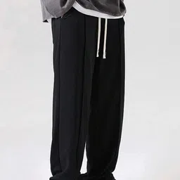 valley Men Solid Black Track Pants image 3