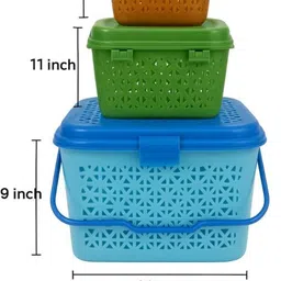 borsha dg store 12 L Multicolor Laundry Basket image 5