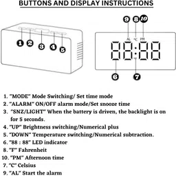 voltegic Digital White Clock image 5