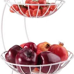 prime krafts 2 Tier Fruit Basket Kitchen Counter Organizer for Produce & Food Storage Iron Fruit & Vegetable Basket-picture-21