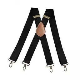 club bollywood The Style Sutra 3xSuspenders for Men Unisex Elastic Straps Trouser 4 Clips x Shaped 3.5cm Wide black|Clothing Shoes & Accessories | Mens Accessories | Suspenders Braces image 1