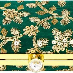 rapid costore Casual, Party, Formal, Sports Green Clutch - Regular Size image 2