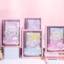 samvardhan Spiral Diary for Kids,Notebook Diary with Lock Button, Pack of 1 (Random Print) A5 Diary Ruled 80 Pages-picture-33