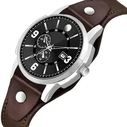 szn Analog Watch - For Men VIN 3D Black brown strapSZNNKK image 5