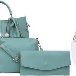 Women Green, White Messenger Bag-image-16