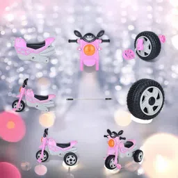 baby tone NEW LOOK KIDS TRICYCLE WITH MUSIC & LIGHT, MADE IN INDIA, UPTO 3 YEAR KIDS ONLY image 4
