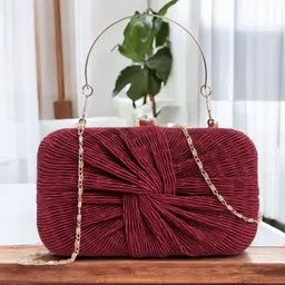 exotic Party Maroon Clutch-picture-25