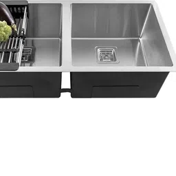 messina 45" x 20" x 10" Handmade Kitchen Sink Double Bowl With Soap Dispenser Stainless Steel_A54 Vessel Sink-picture-21