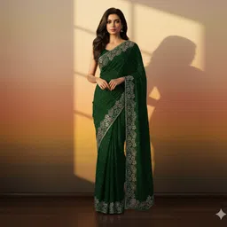 sudev fashion Self Design Daily Wear Georgette Saree-picture-13
