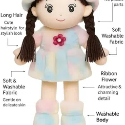 athravtoys Soft doll for kids Plush Stuffed Toy Colorful Dress cute gift for girls_A316 - 40 cm image 3
