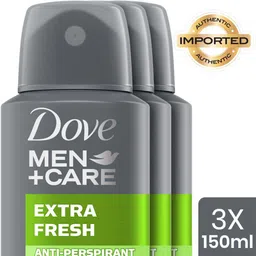 dove Men+Care Extra Fresh Dry Spray Antiperspirant Deodorant (Pack of 3) Deodorant Spray-For Men image 2