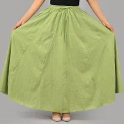 aarmad Women Striped Flared Green Skirt-picture-14