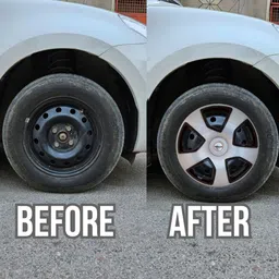 prigan SRP Silver Black 17 INCH Wheel Cover For Universal For Car Universal For Car image 3