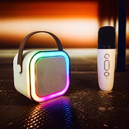 Sterling Bazaar Karaoke Speaker K12: Party POP Wireless Bluetooth Speaker with Mic, RGB 84 9 W Bluetooth Speaker-image-86