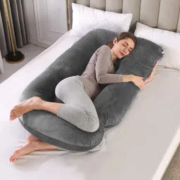 daddy cool Microfibre Pregnancy Pillow Pack of 1 Solid Luxurious Modern Shape image 2