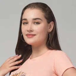 adixus Women Printed Round Neck Polyester Multicolor T-Shirt image 4