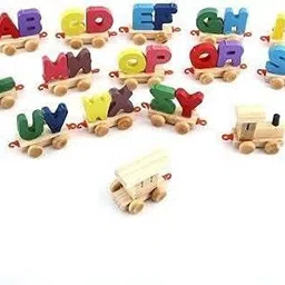 knk infotain Wooden Alphabet Train A-Z ,Multicolor image 2