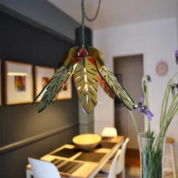 us dzire ™ 401 Hanging lamp electric antique Wooden Ceiling Lights(With Gold Bulb) Pendants Ceiling Lamp image 4