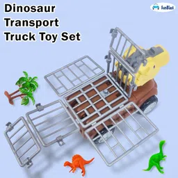 funblast Dinosaur Transport Truck Toy Set – Dino Head Carrier Truck with Cage, Dinosaur F image 5