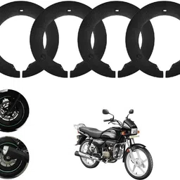 sunriders Bike Wheel Cover 18 Inch Pack of 4 (Black) Hero Splender plus , Pro ,i3s Wheel Cover For NA NA-picture-32