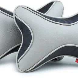 autofit Grey, Black Leather Car Pillow Cushion for Hyundai image 2