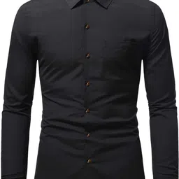 bhuvikoo Men Slim Fit Solid Spread Collar Casual Shirt-picture-13