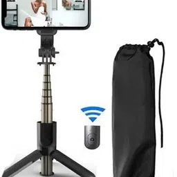 BUFONA Videos Selfie Stick Stand Mobile Flash Brackets Extendable Phone Holder+Bag Tripod, Tripod Kit, Monopod-image-36