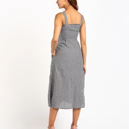 tokyo talkies Women A-line Multicolor Midi/Calf Length Dress image 3