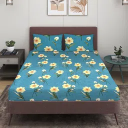 chhabratexcofab Polycotton Double Flat 150 TC Printed Bedsheet image 2