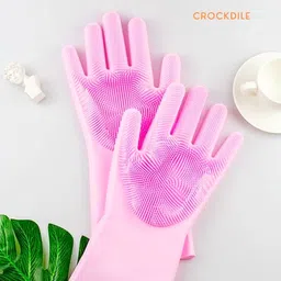 Reusable Kitchen Gloves Silicone Wet and Dry Glove-image-58