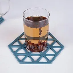 blissful24 Silicone Coaster Trivet Mats | Non Slip Cup Coaster Heat Resistant solid Trivet image 5