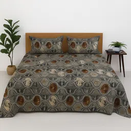 morado Woolen Double Flat 120 TC Printed Bedsheet-picture-35