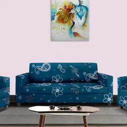 cortina Polyester Floral 3+1+1 Seater Sofa Cover image 4