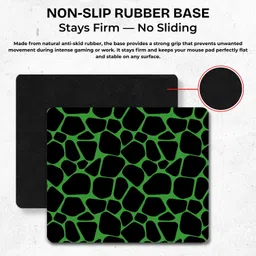 Pawsome Creations Abstract Green Mouse Pad Non Slip Base Mousepad image 3