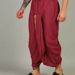 AK handloom Embroidered, Striped, Solid Men Dhoti image 3