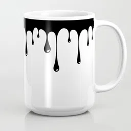 zori Premium Quality Flowing Paint Printed Glossy Finished , 1 Piece, White, 330ml Ceramic Coffee Mug-picture-26