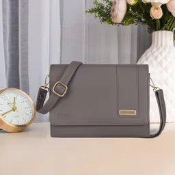 reshu Grey Women Sling Bag women's sling bag with shoulder strap and 8 pocket-picture-15