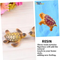 vayinato 5 Pcs Playful Turtle for Aquarium Fashion Ornament (Random Color & Style) Aquarium Tool image 5
