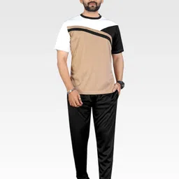 linsor fashion Men Night Suit Set Black Colorblock-picture-19