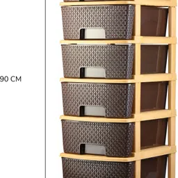 ashlas 6 Layer Plastic Modular Drawer System Multipurpose chest of Organizer Drawer Divider image 3