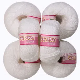 rcb Vardhman Kintting Yarn 100% Acrylic Wool (White) (12 PC) Baby Soft 4 ply Wool Ball Hand Knitting Wool/Art Craft Soft Fingering Crochet Hook Yarn, Needle Knitting Yarn Thread Dyed Shade no-18-picture-11