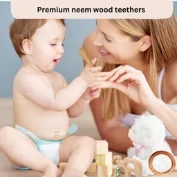 neospace Natural and Chemical-Free Neem Wood Teether for Babies | 0-12 Months Teether image 5