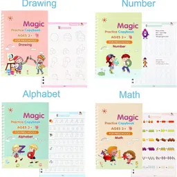 vmv fuzon Magic Practice Copy Book Children Tracing Book Kids Education Learning Books V21 image 4
